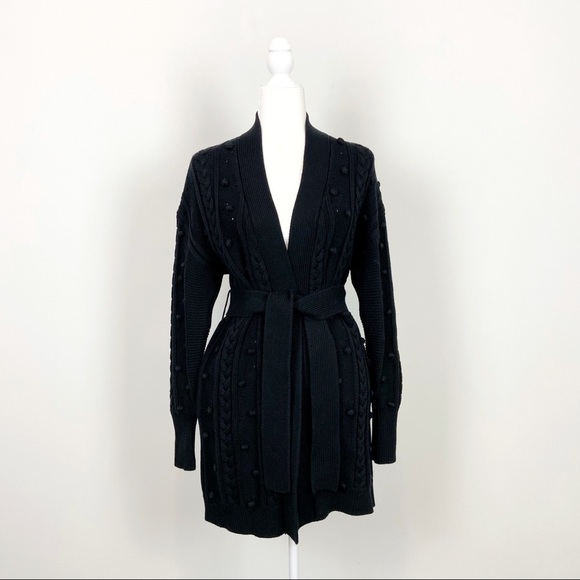 NICHOLAS Cozy Grandpa Cardigan Black - Picture 2 of 10